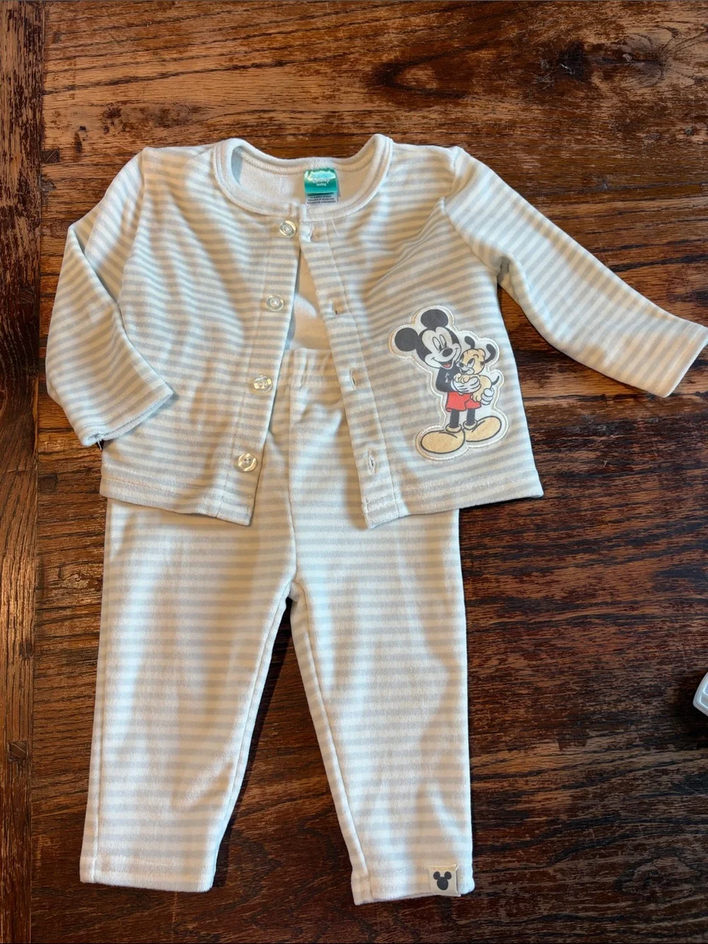 Disney Light Blue & White Striped Mickey Set